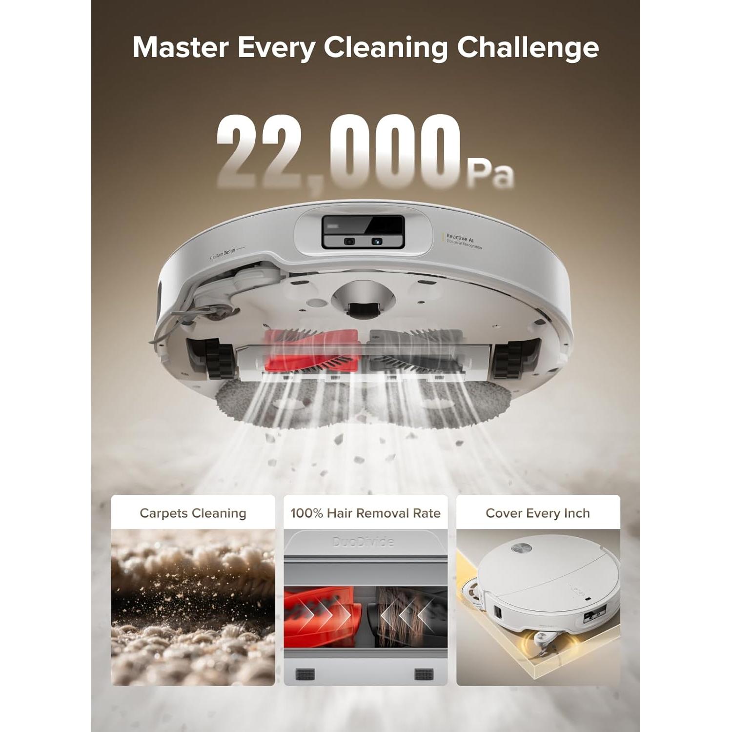 Roborock Qrevo CurvX Robot Aspiradora y Mopa 22000Pa