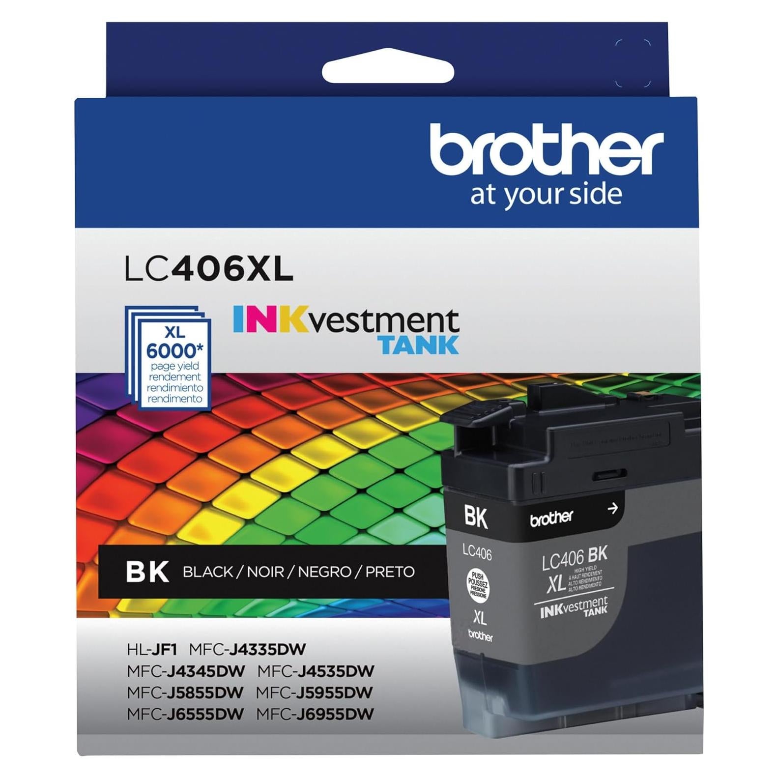 Cartucho de Tinta Negra Brother LC406XLBK Alto Rendimiento