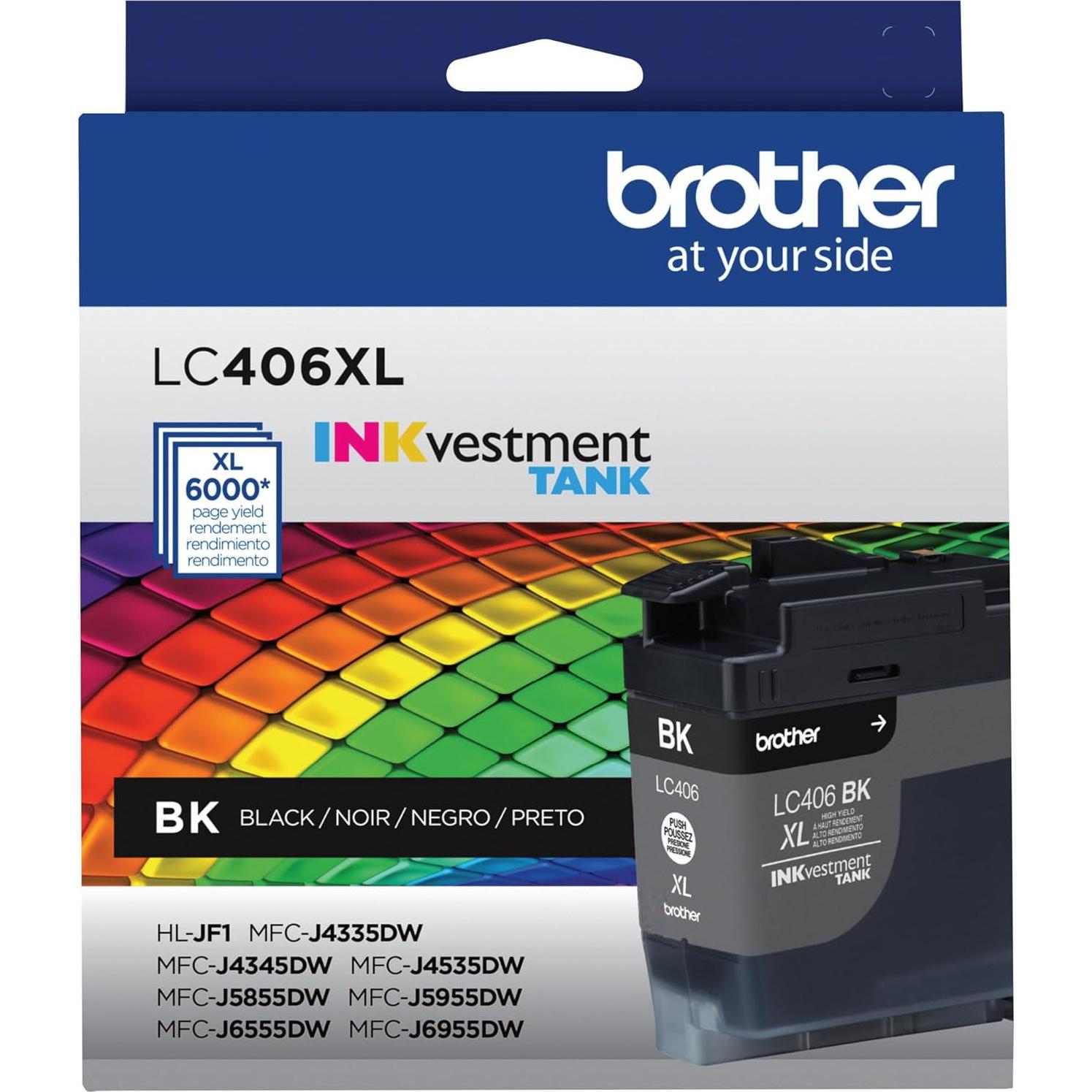 Cartucho de Tinta Negra Brother LC406XLBK Alto Rendimiento