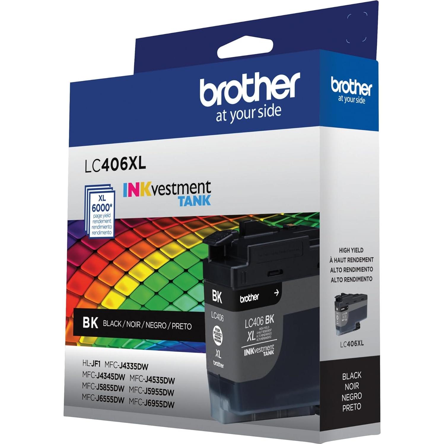 Cartucho de Tinta Negra Brother LC406XLBK Alto Rendimiento