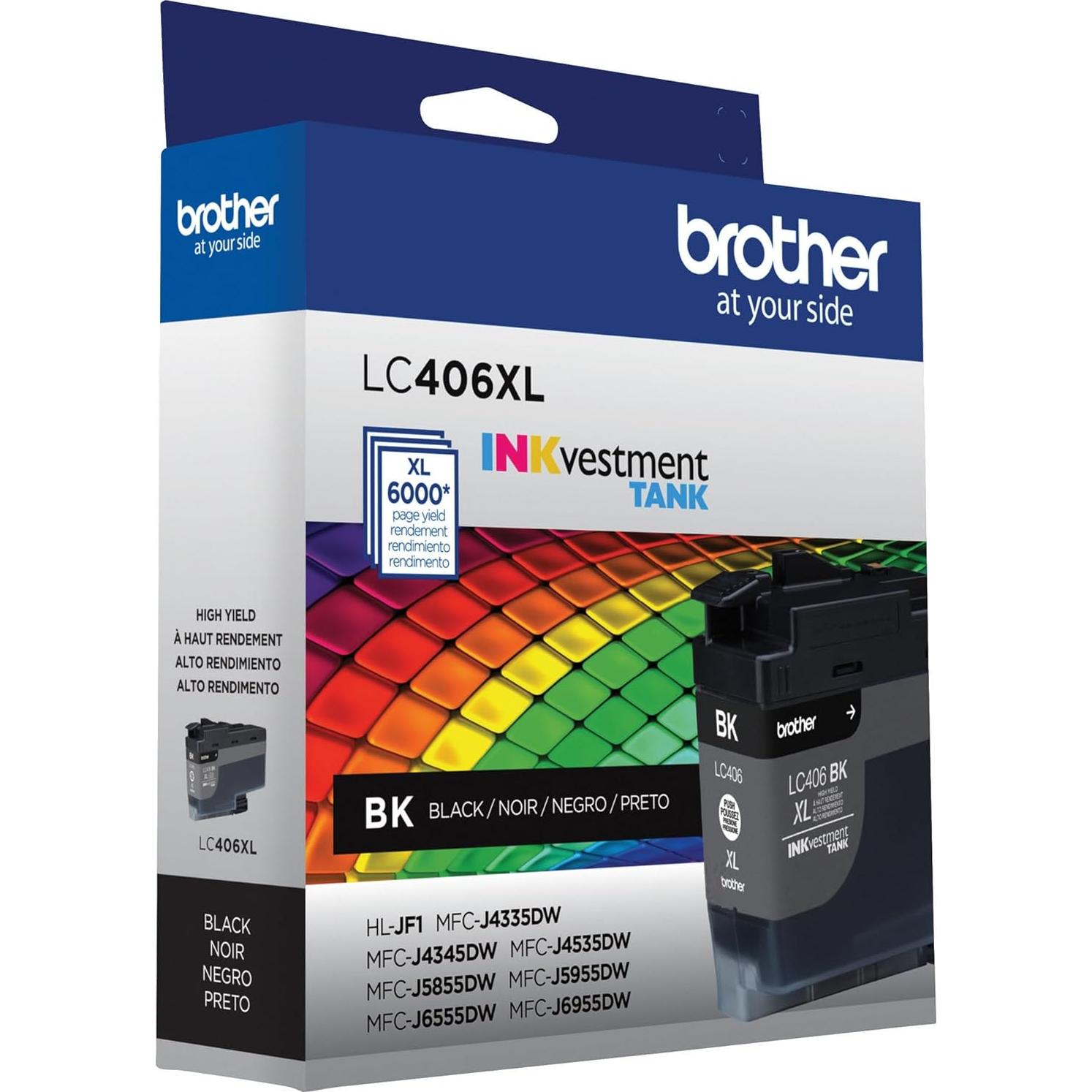 Cartucho de Tinta Negra Brother LC406XLBK Alto Rendimiento