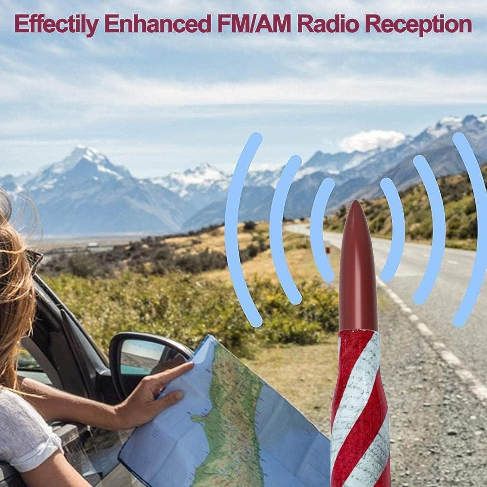 Antena de Camión Engirette 140 mm Bandera Americana Rojo