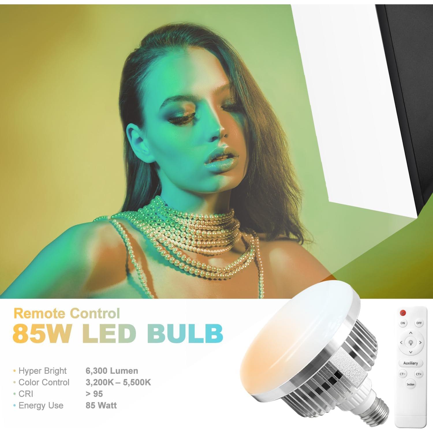 Kit de Iluminación LED Softbox Julius Studio 85W 50.8x71.1cm