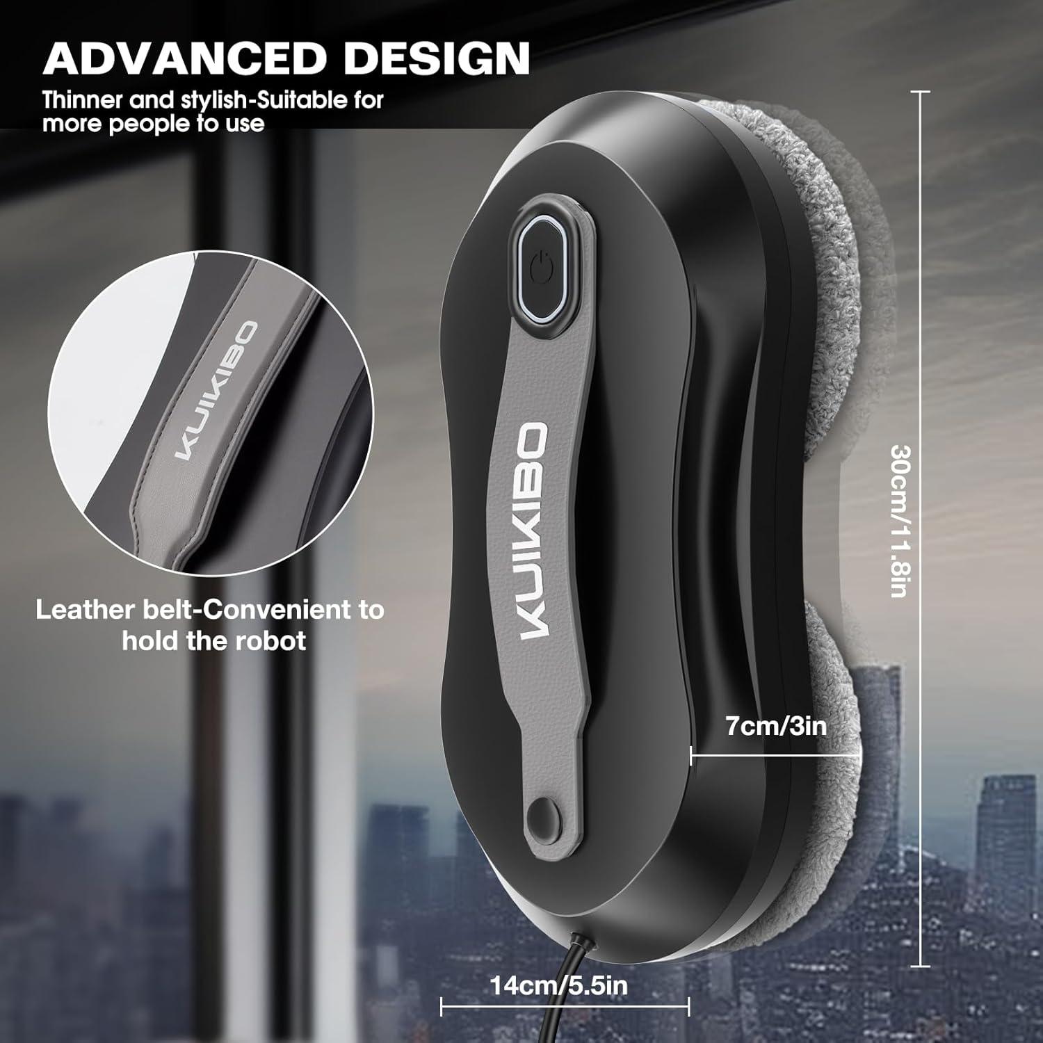 Robot Limpiador de Ventanas KUIKIBO S6 con Spray y Cinturón