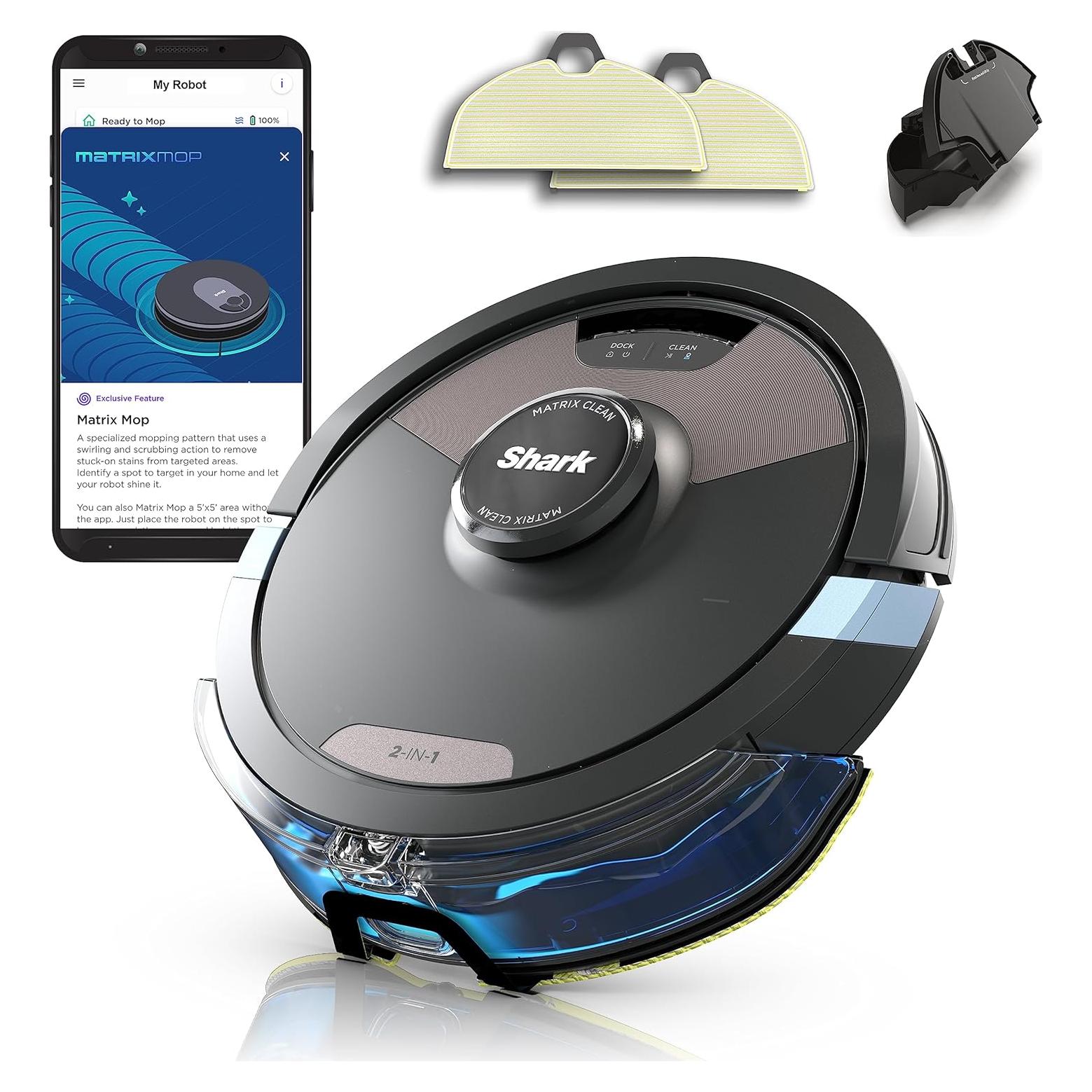 Aspiradora Robot Shark RV2620WD 2-en-1 con Fregado Sonic