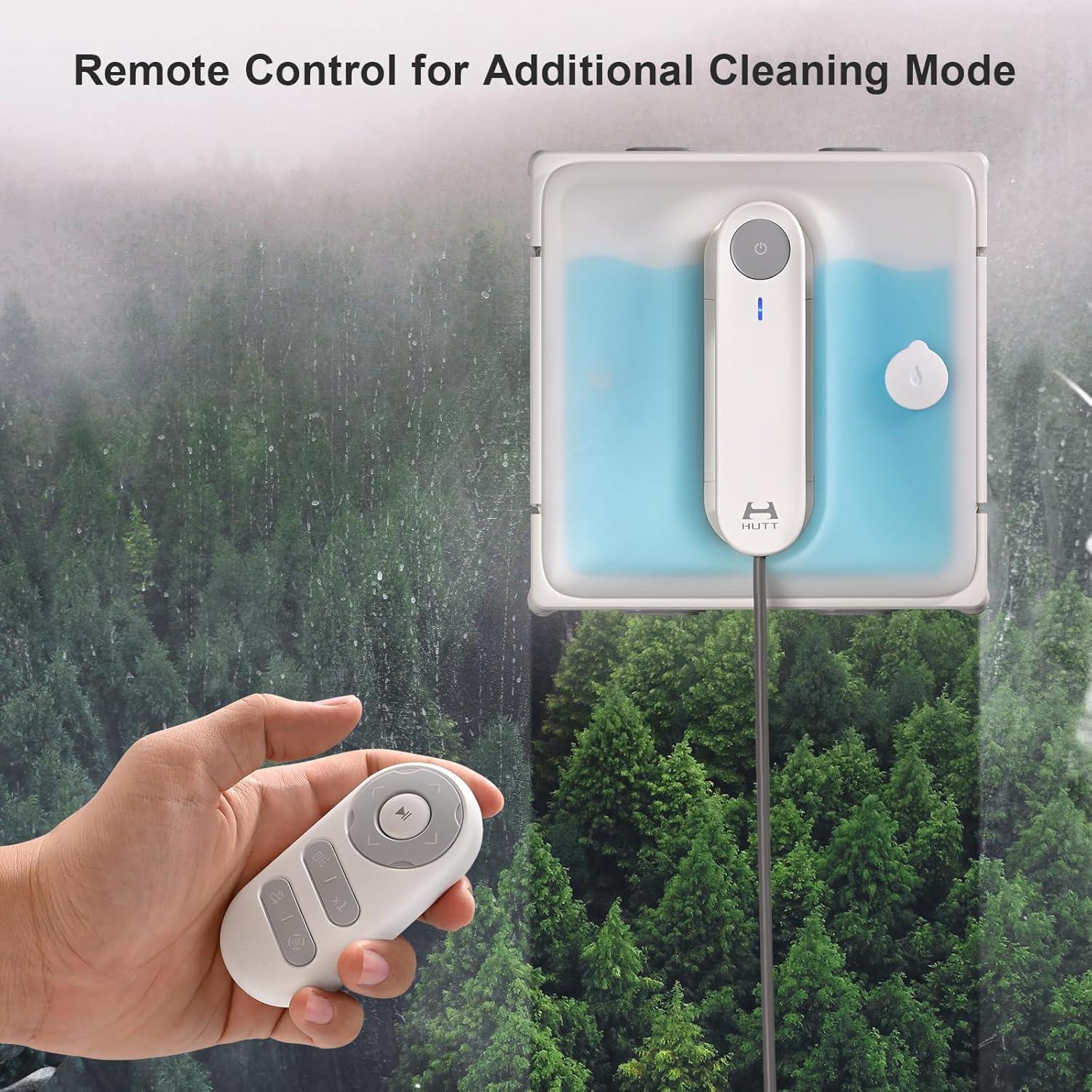 Auto Window Cleaning Robot W9 with 4 Water Spray, Upgraded 3 Pressure Compartments, 3800Pa Suction Power, Anti-Falling and Edge Detection Sensors, for High-Rise Windows, Tiles and Glass