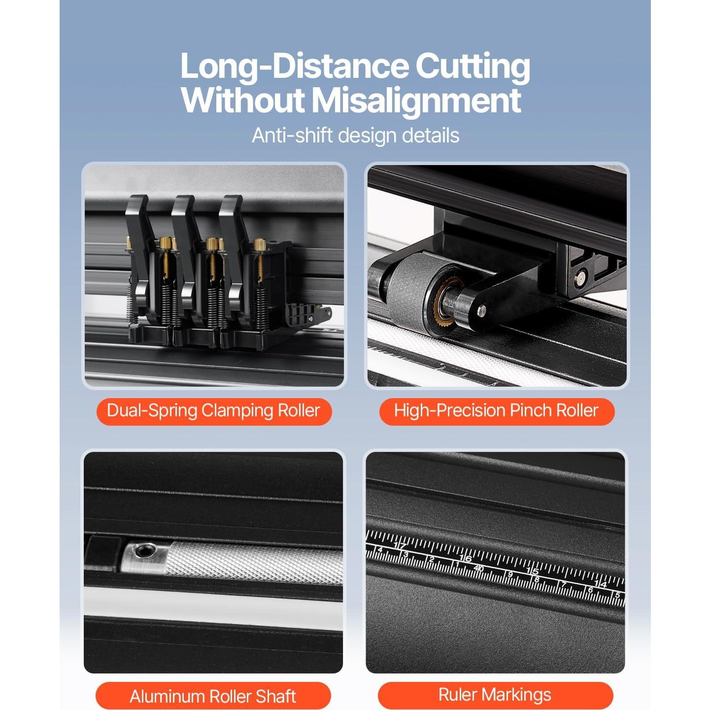 Máquina de Corte de Vinilo VEVOR 28" Mejorada con Software