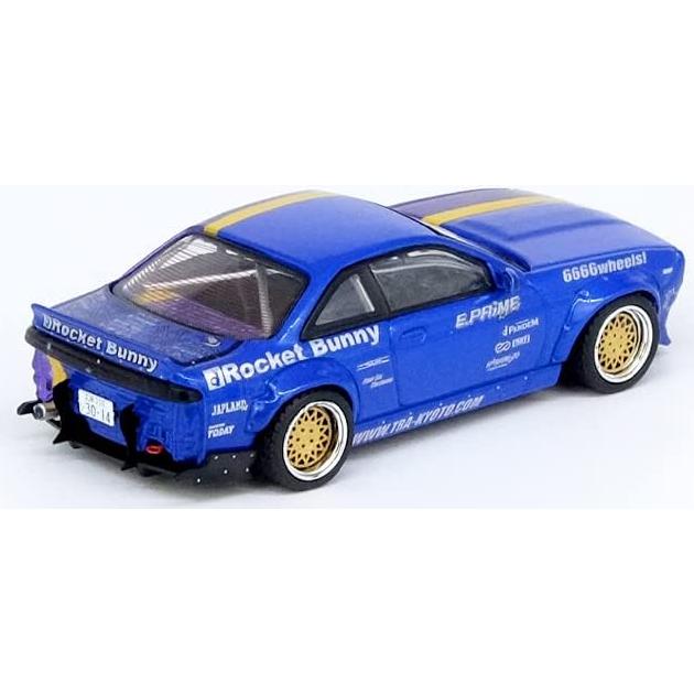 Coche Diecast Inno Models Silvia S14 RHD 1/64 Azul y Púrpura
