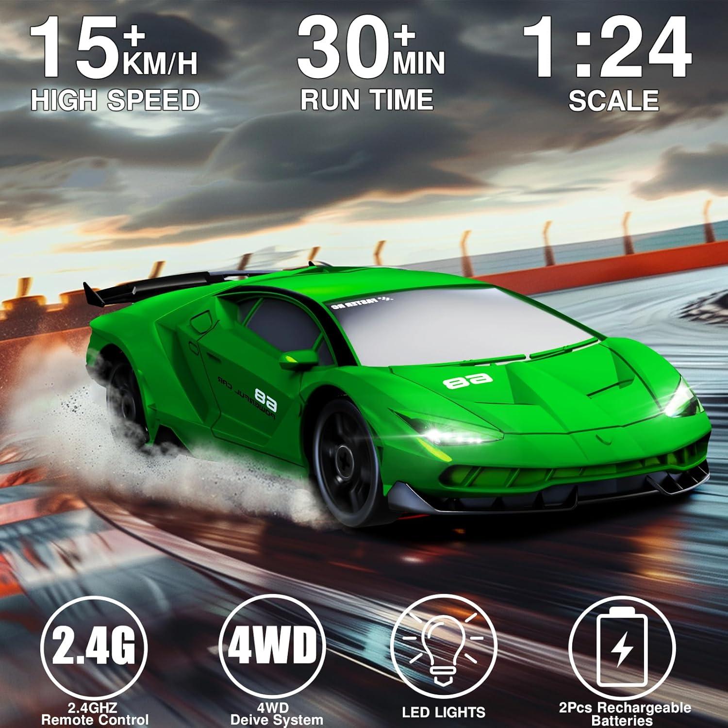 Coche RC Drift 1:16 y 1:24 4WD Alta Velocidad 30km/h y 15km/h