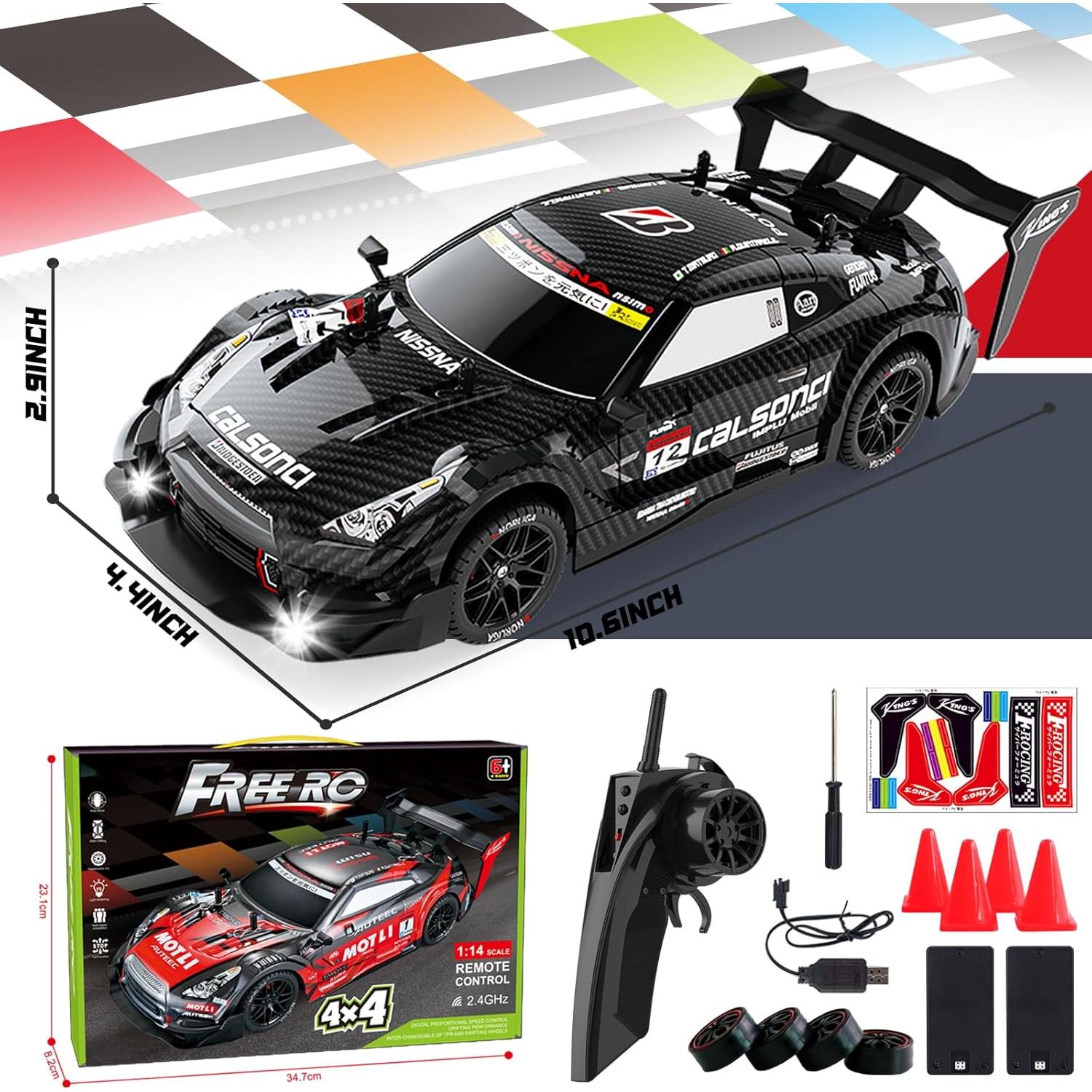 Coche RC Drift 1:16 y 1:24 4WD Alta Velocidad 30km/h y 15km/h