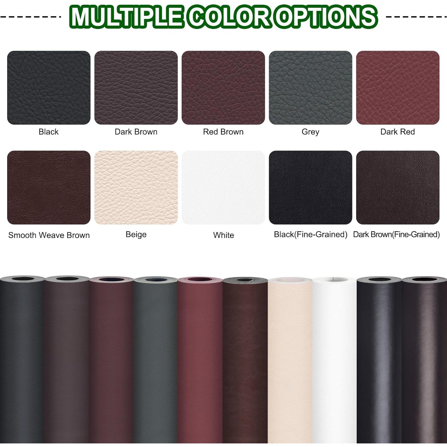 Parche de Cuero Autoadhesivo BONAIER 43x200cm Negro