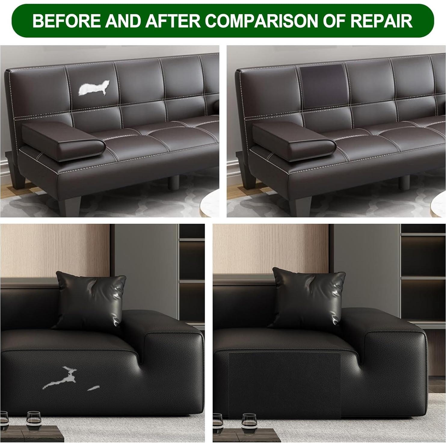 Parche de Cuero Autoadhesivo BONAIER 43x200cm Negro