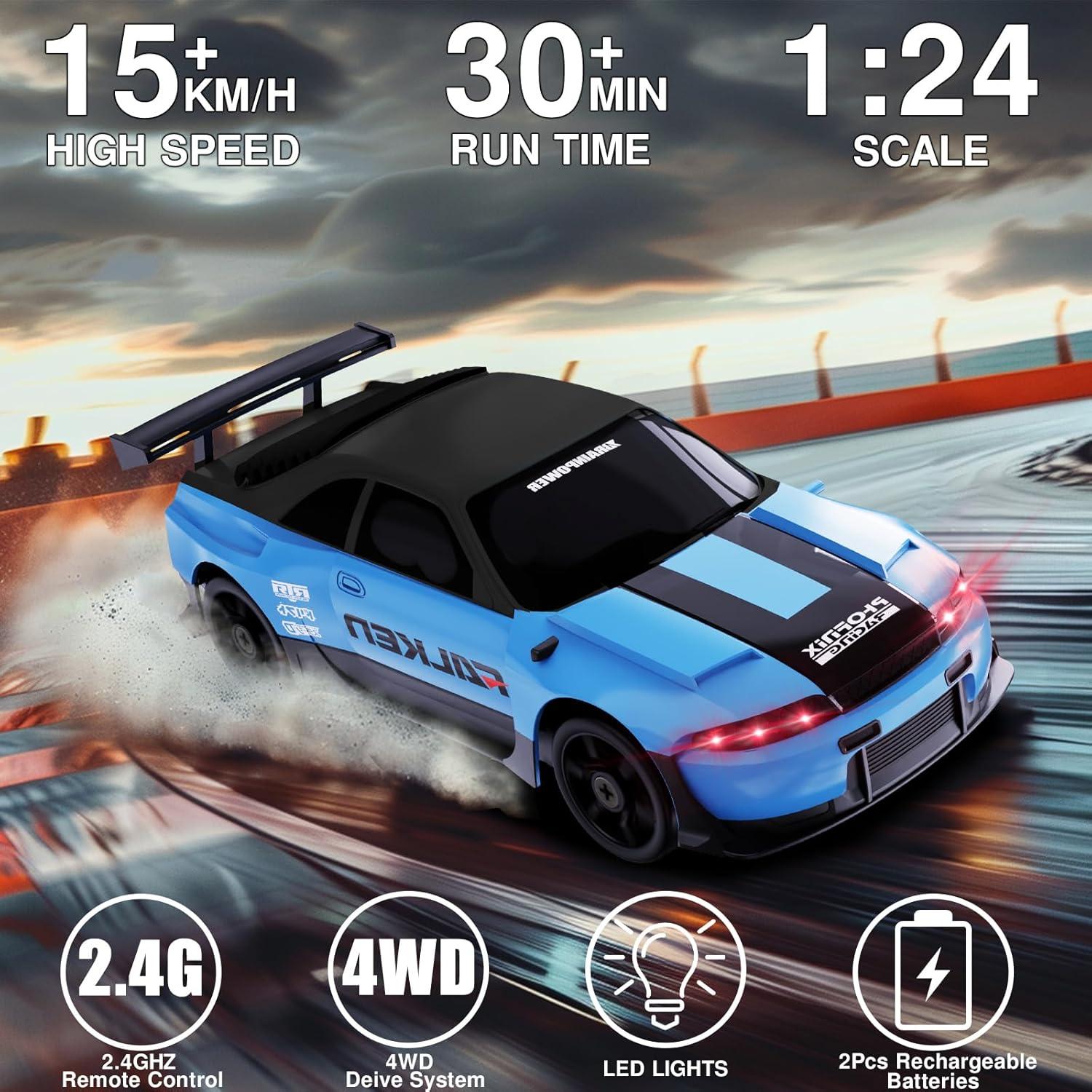 Coche RC Drift 1:16 y 1:24 LFOLUSU 4WD 30km/h y 15km/h