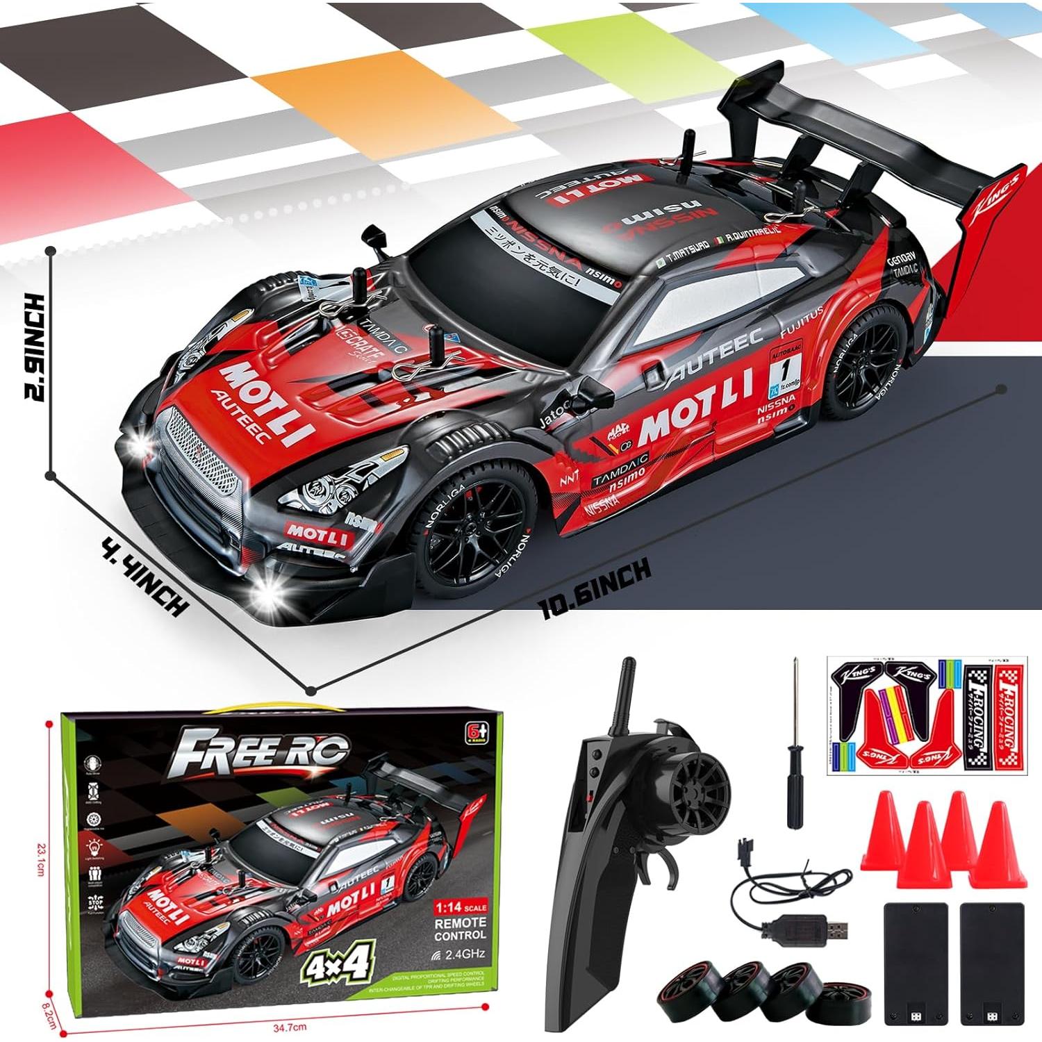 Coche RC Drift 1:16 y 1:24 LFOLUSU 4WD 30km/h y 15km/h