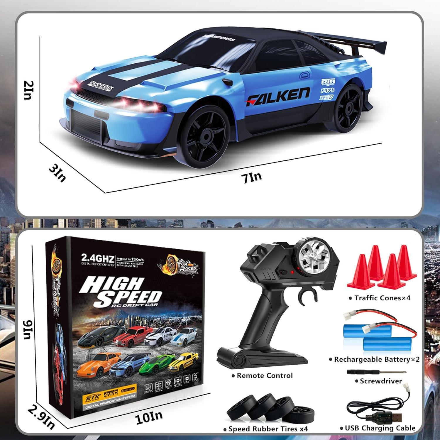 Coche RC Drift 1:16 y 1:24 LFOLUSU 4WD 30km/h y 15km/h