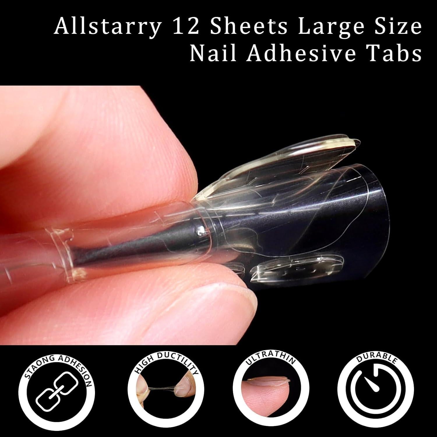 Pestañas Adhesivas para Uñas Allstarry 360pcs 15 Tamaños