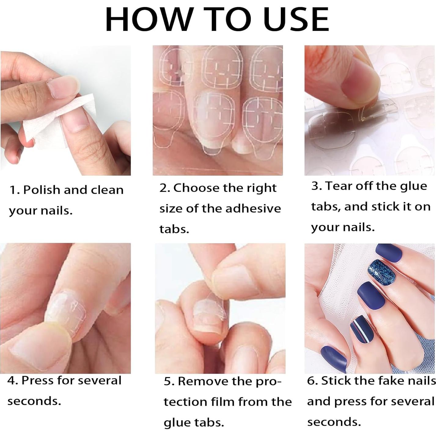 Pestañas Adhesivas para Uñas Allstarry 360pcs 15 Tamaños