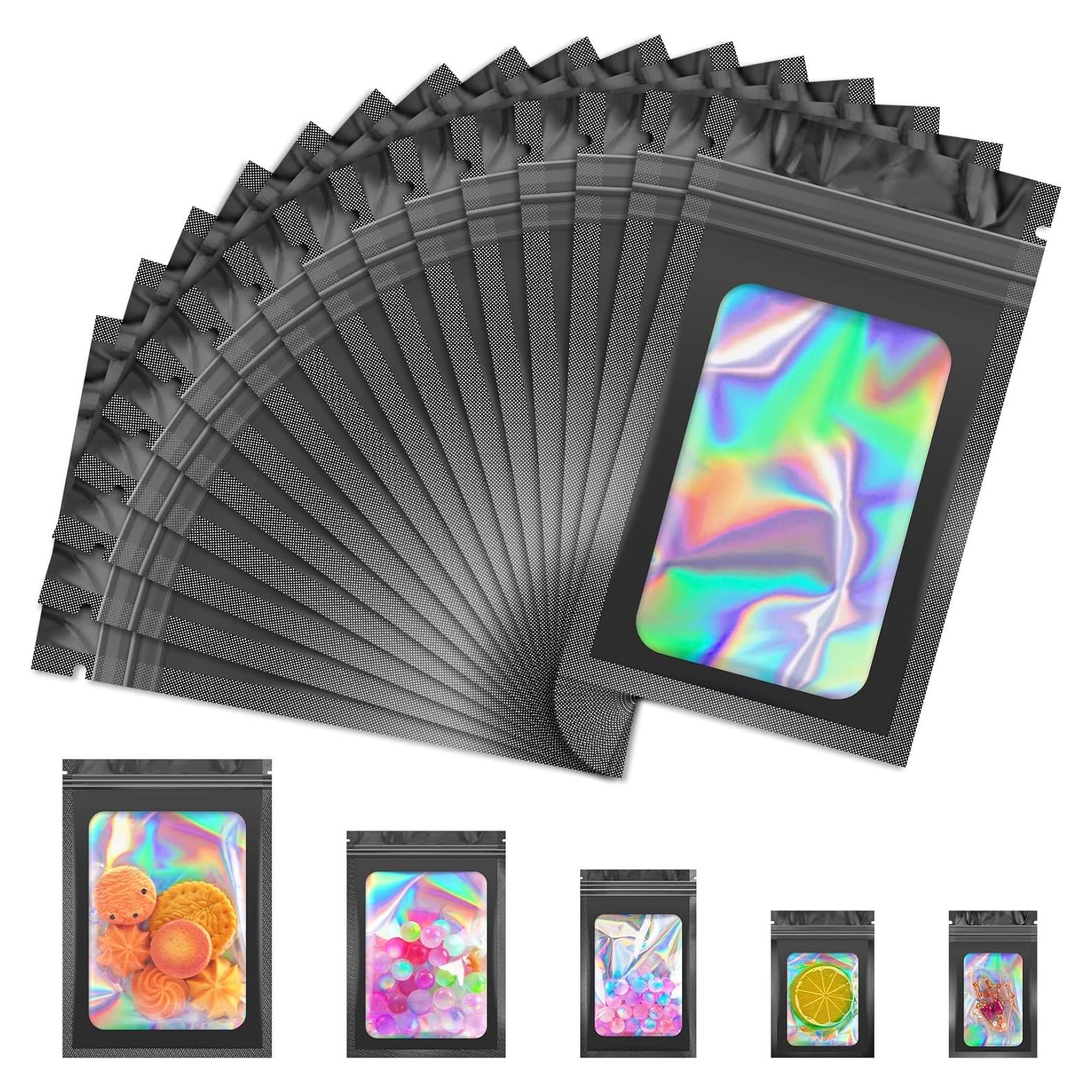 100 Bolsas Mylar Reutilizables Jetmore 6.1x9.9cm a Prueba de Olores