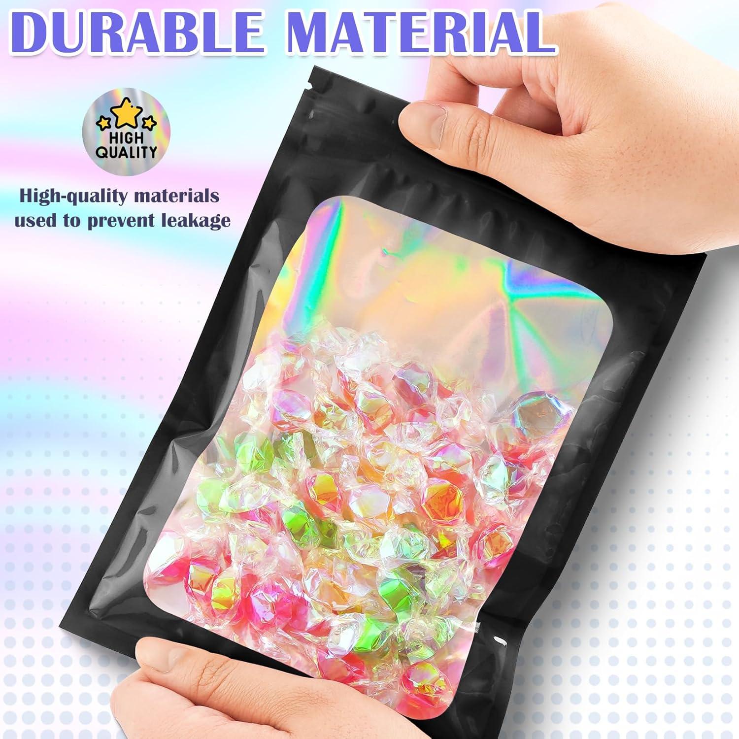 100 Bolsas Mylar Reutilizables Jetmore 6.1x9.9cm a Prueba de Olores