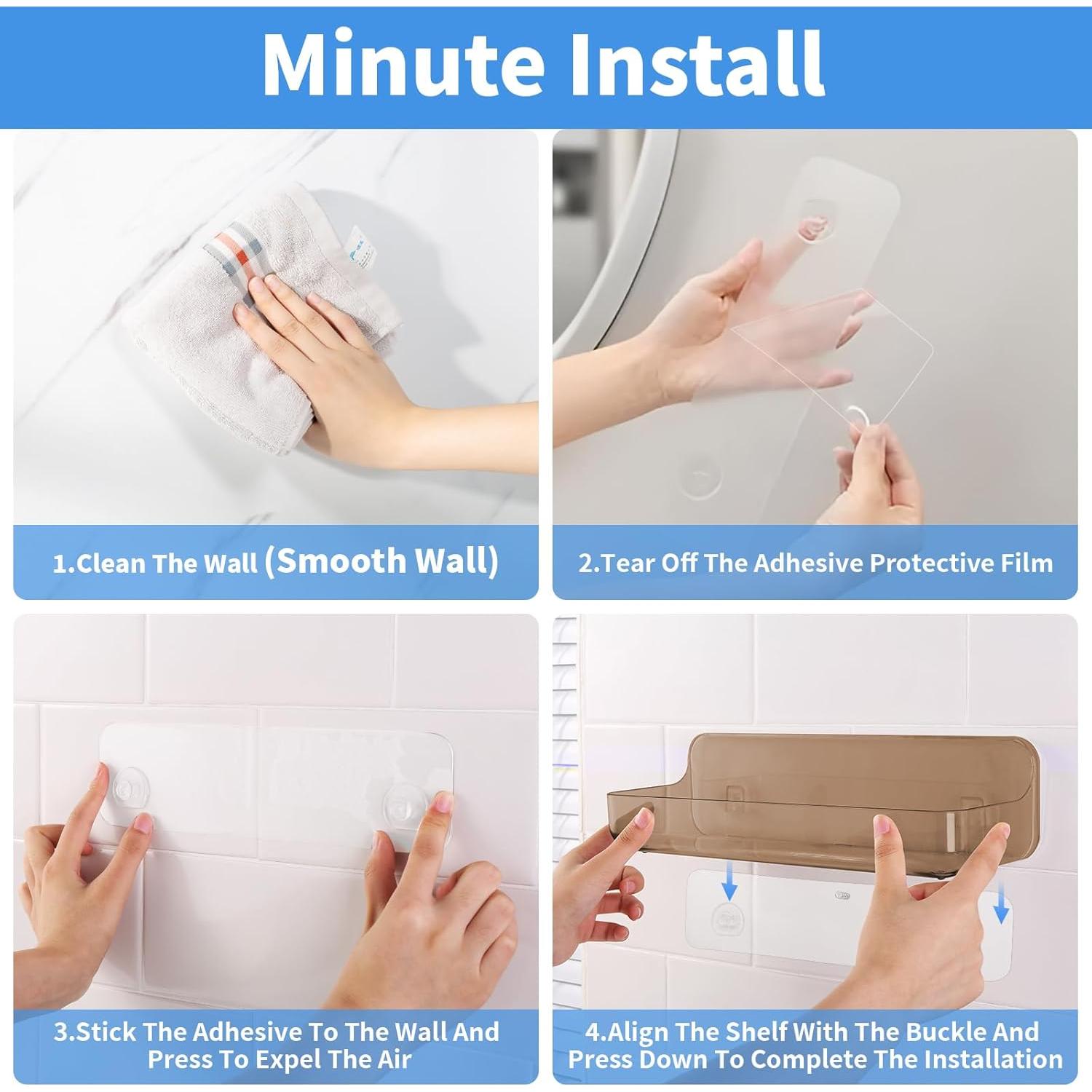 Caddy de Ducha Autoadhesivo Diesisa 2 Piezas Acrílico 6.8 kg