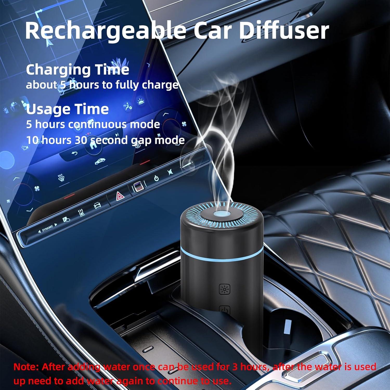 Difusor de Aromas Portátil SEEDSEEL 100ml Inalámbrico Negro