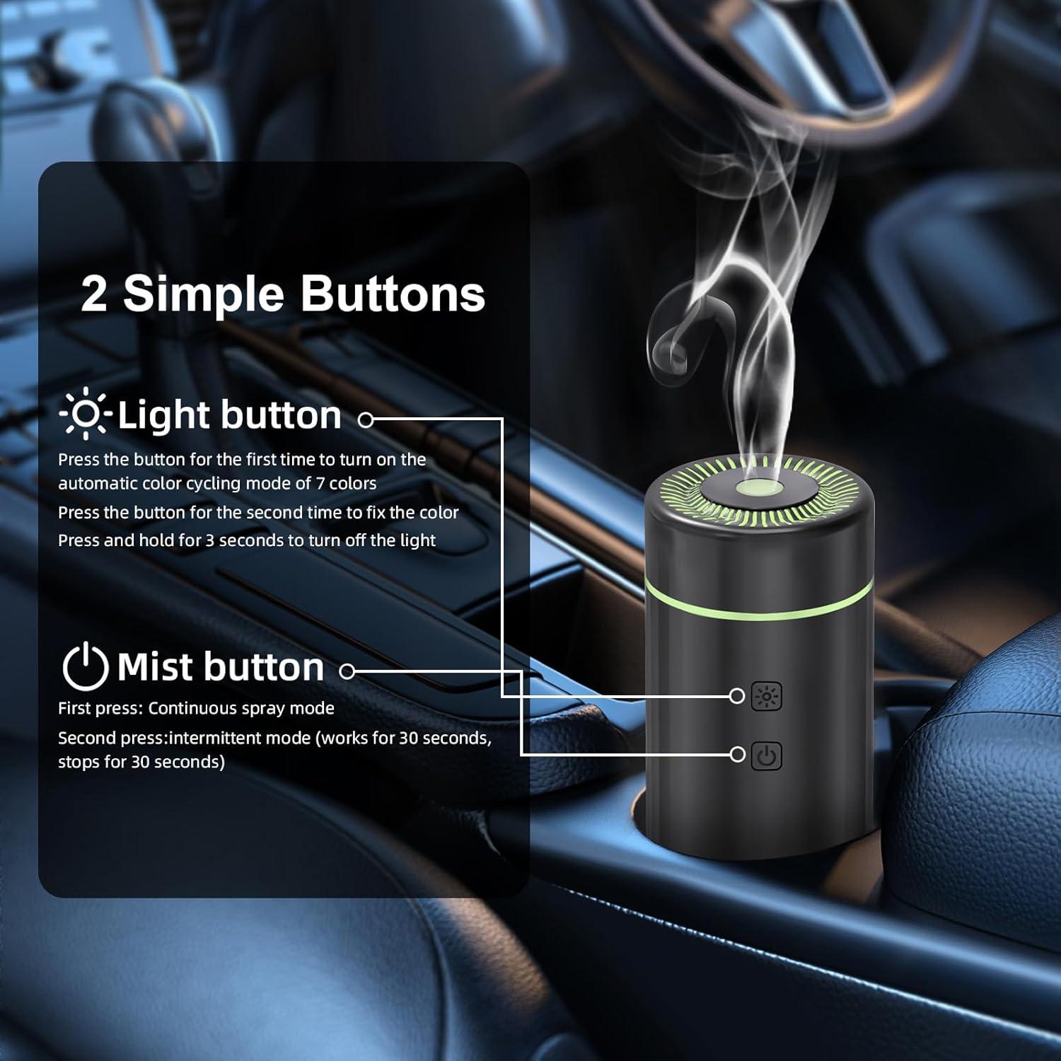 Difusor de Aromas Portátil SEEDSEEL 100ml Inalámbrico Negro