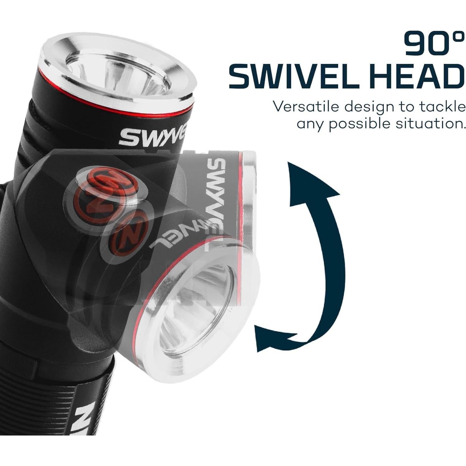 Linterna Recargable NEBO SWYVEL 1000 Lúmenes, Compacta y Resistente al Agua