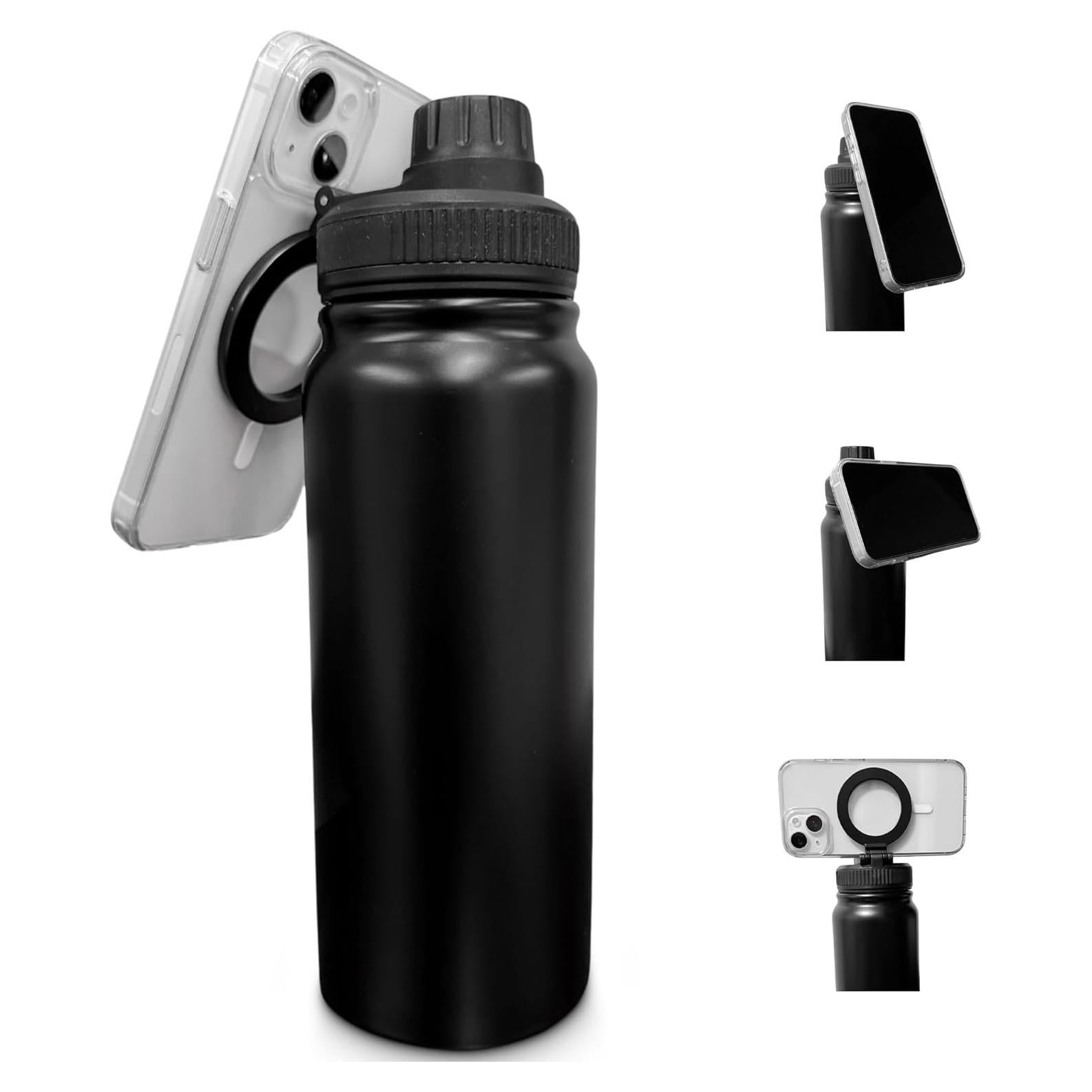 Botella de Agua 24 oz Marca Alegre Acero Inoxidable Negro