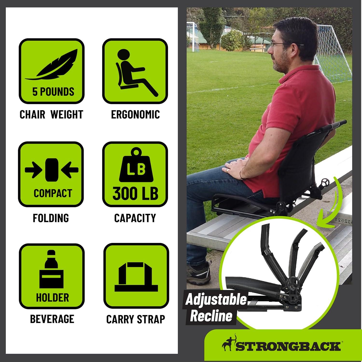 Asiento de Estadio Plegable STRONGBACK con Soporte Lumbar