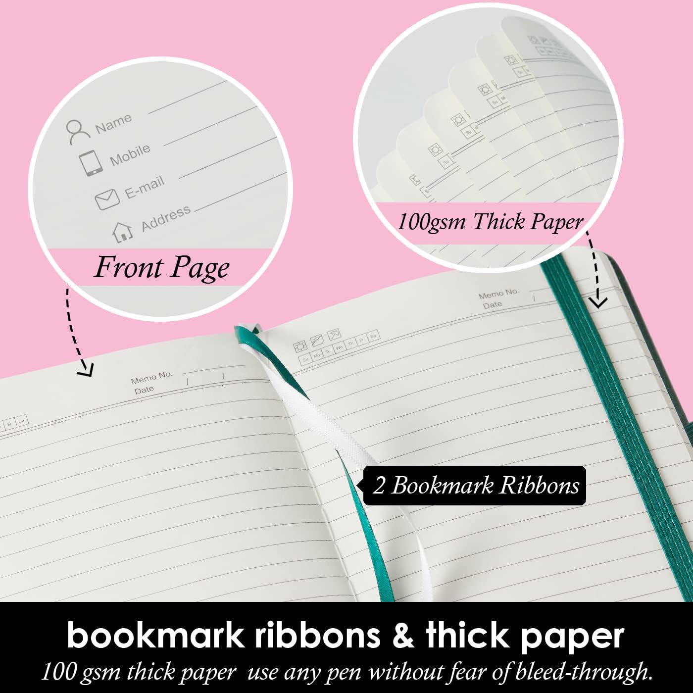 Paquete de 3 Cuadernos de Bolsillo NIRMIRO Verde Oscuro 9.4x14.5cm