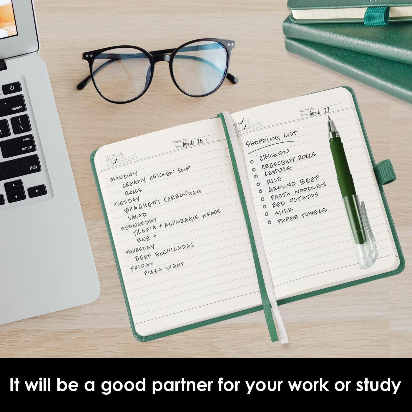 Paquete de 3 Cuadernos de Bolsillo NIRMIRO Verde Oscuro 9.4x14.5cm