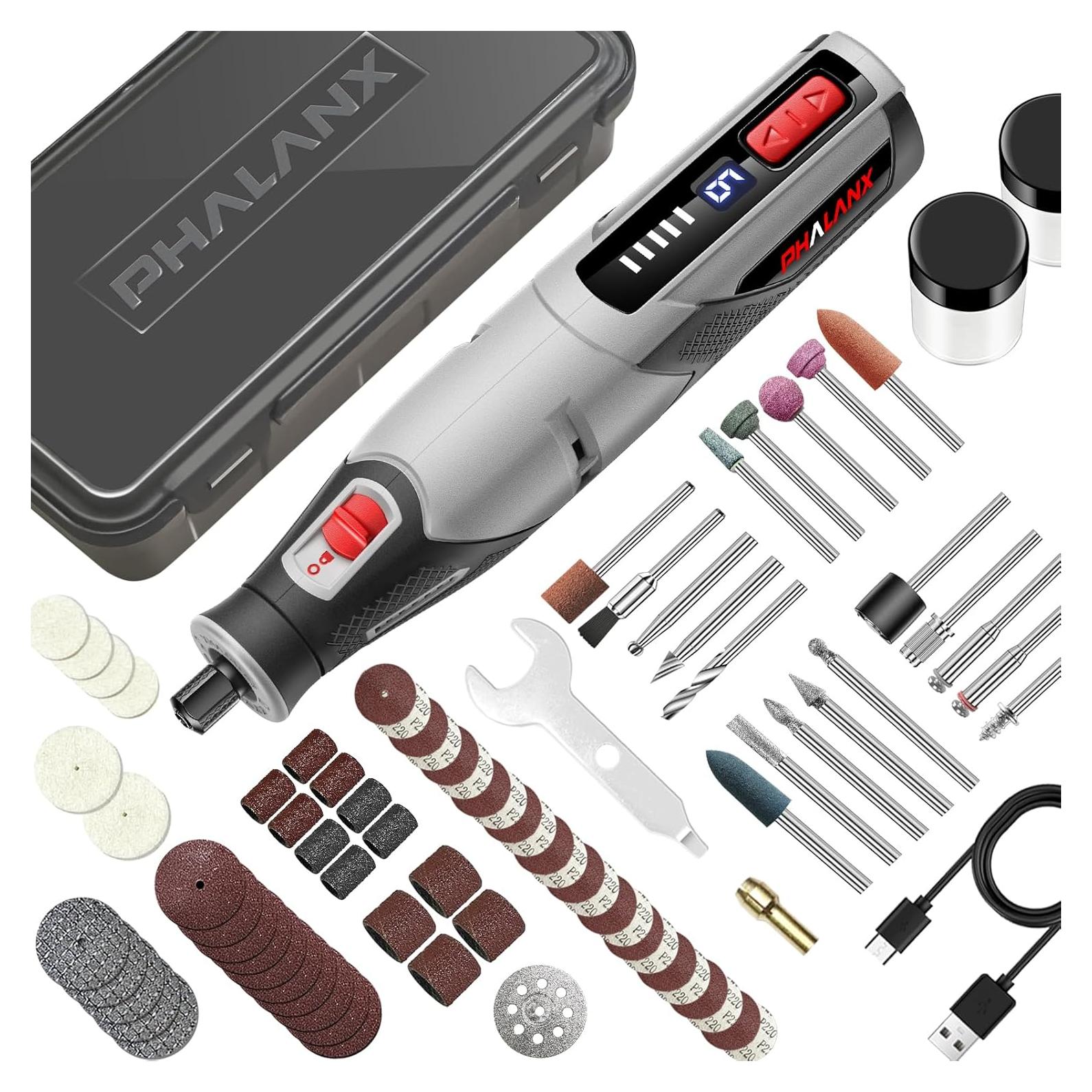 Herramienta Rotativa Inalámbrica PHALANX 4V 80 Accesorios