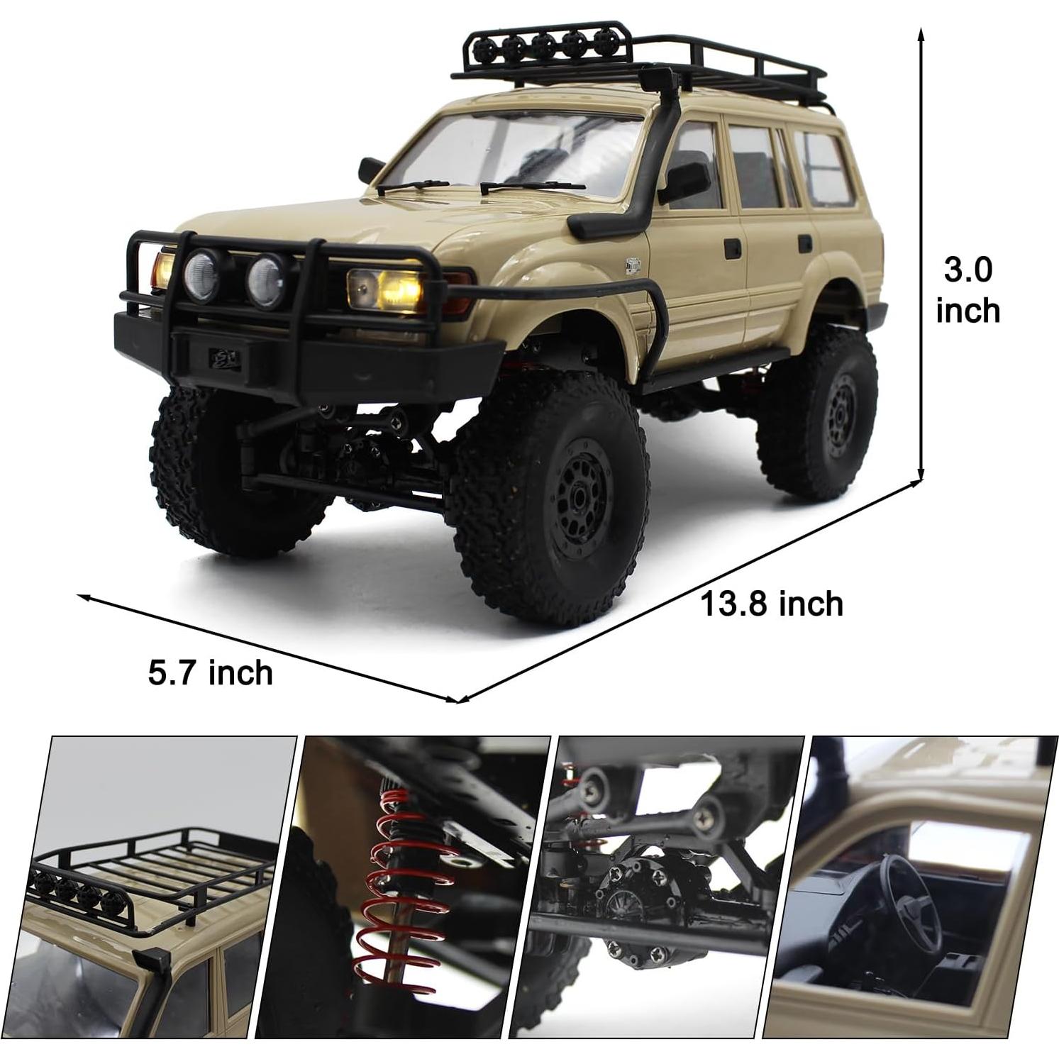 Camión RC 4WD Spobot LC80 Off Road 1:16 con Snorkel