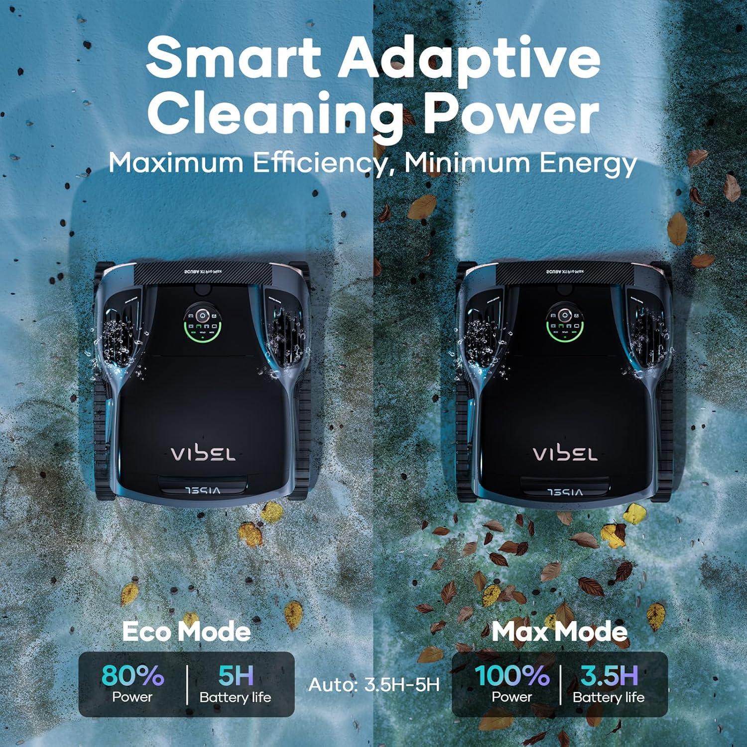 Aiper Scuba X1 Pro Max All-in-One Pool Cleaning Robot with Caddy, Pool Mapping, Adaptive Path, 8500 GPH Power, TVC Engine, Superior Filtration, Smart Surface Parking