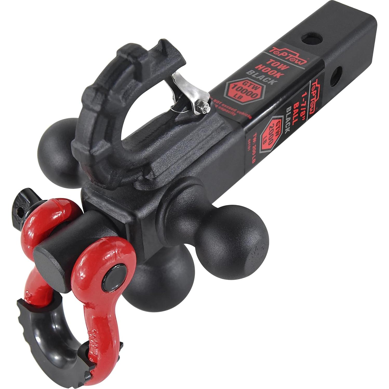 Enganche de Remolque TOPTOW 3 Bolas 2" Negro Mate 4536 kg