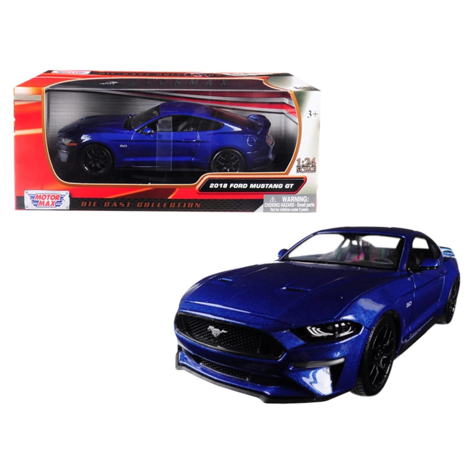 Coche Diecast 1:24 Motor Max Ford Mustang GT Azul 2018