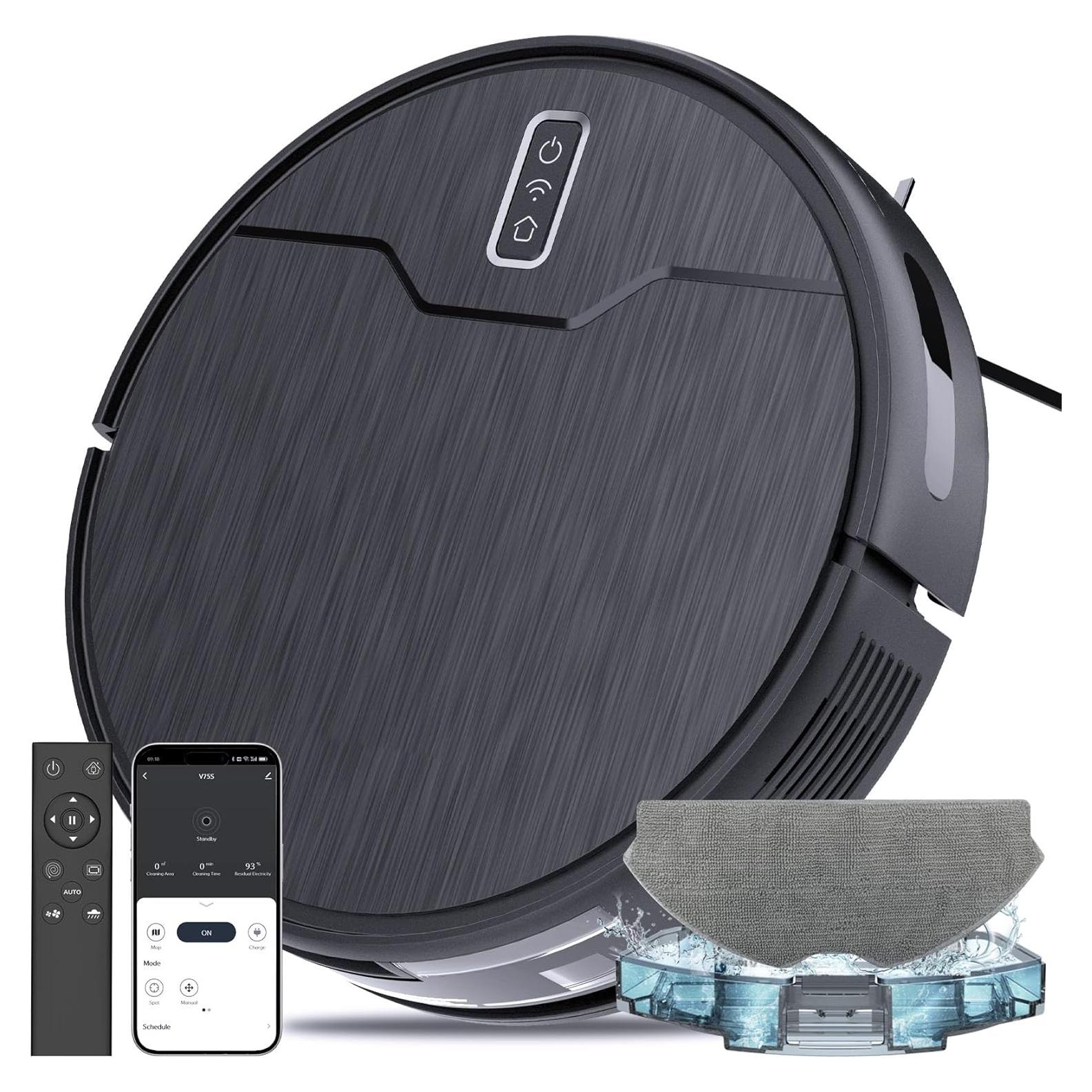 Robot Aspiradora Betboyles V75S 3 en 1 con Mopa y WiFi