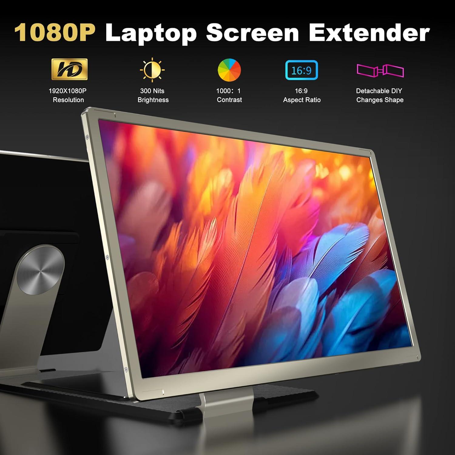 Extensor de Pantalla Portátil Macsecor 15.6" FHD 1080P