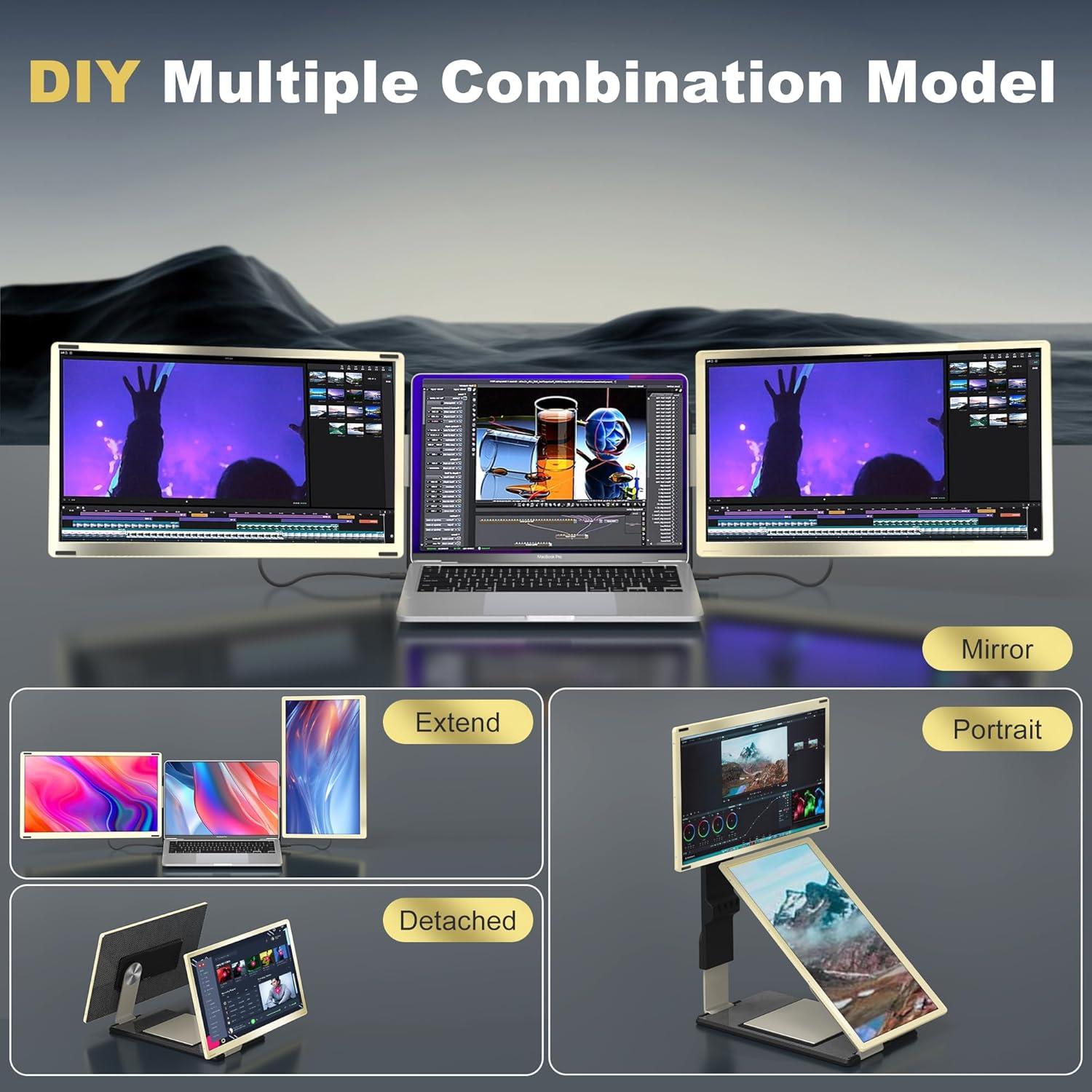 Extensor de Pantalla Portátil Macsecor 15.6" FHD 1080P