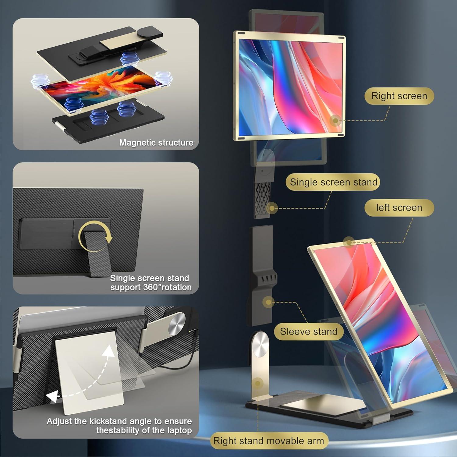 Extensor de Pantalla Portátil Macsecor 15.6" FHD 1080P