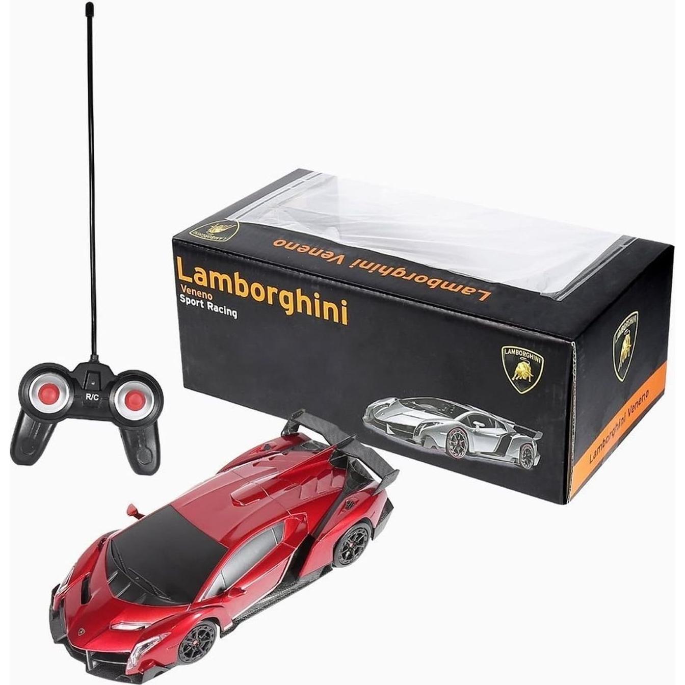 Coche RC Lamborghini Veneno 1:24 Rojo - Velocidad 12.9 km/h
