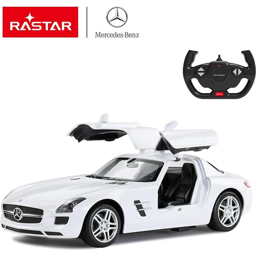 Coche RC Rastar Mercedes Benz SLS AMG 1:14 Blanco 8 km/h