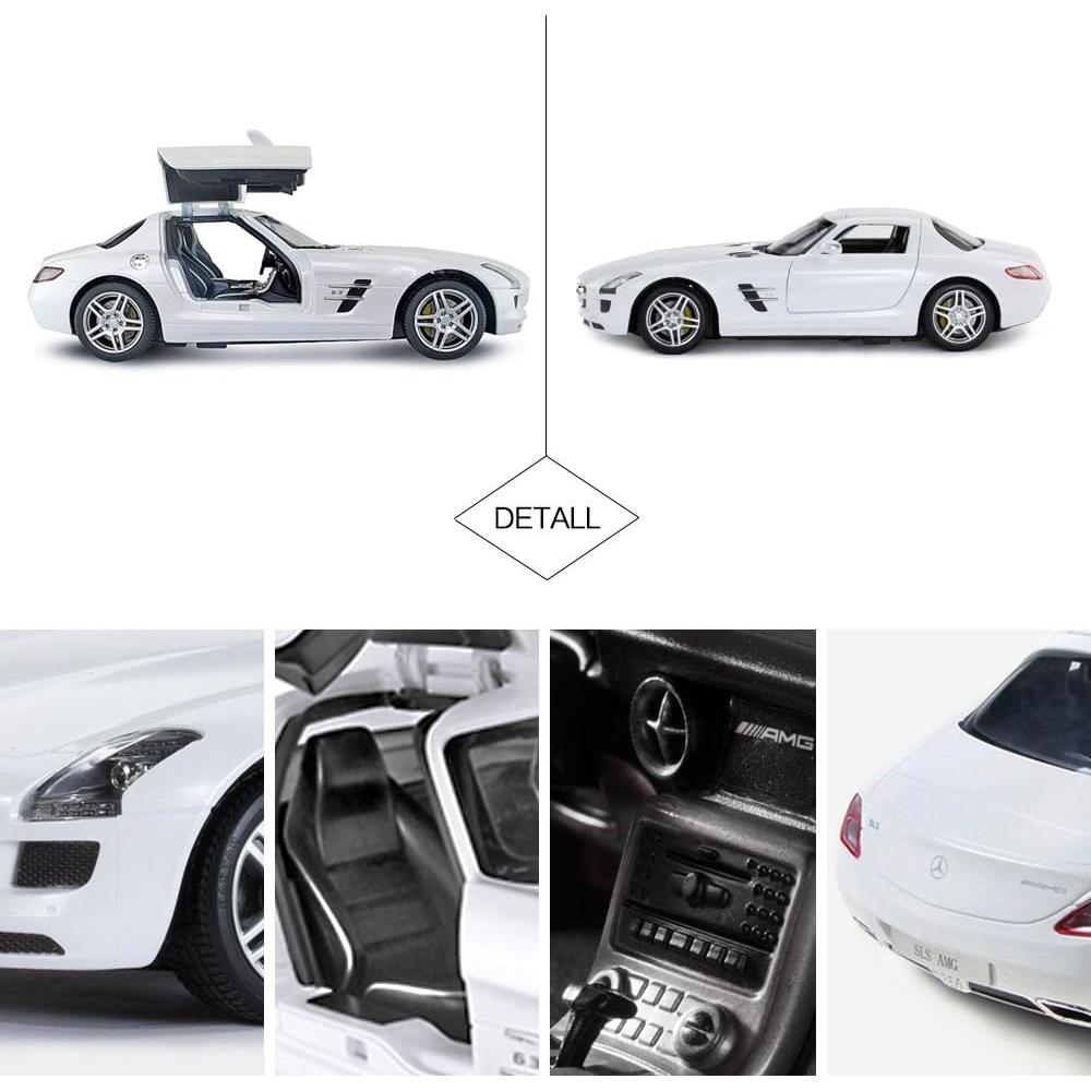 Coche RC Rastar Mercedes Benz SLS AMG 1:14 Blanco 8 km/h