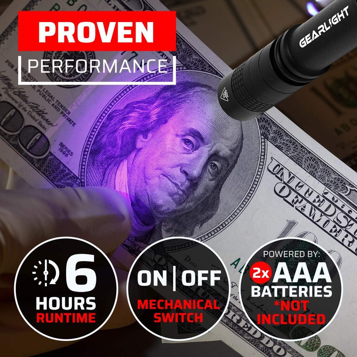 Linterna UV GearLight S50 - Mini Luz Ultravioleta 13.34 cm