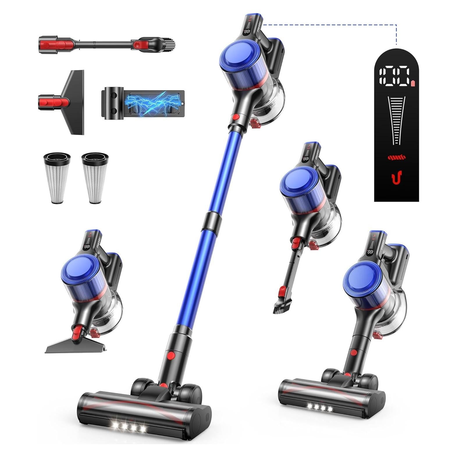 Aspiradora Inalámbrica Fieety Elite 9 550W 60min Azul