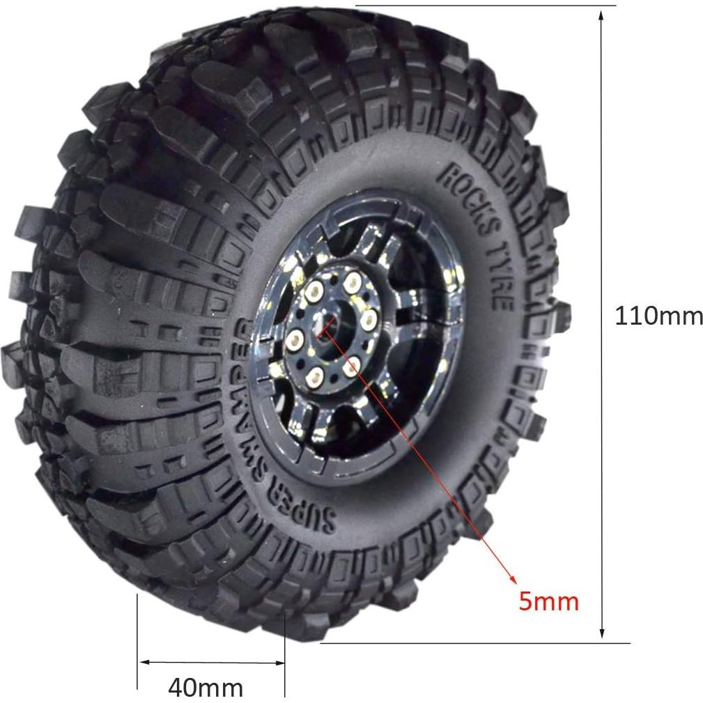 4 Sets Neumáticos y Ruedas 1.9" RC Crawler RCapture 1/10
