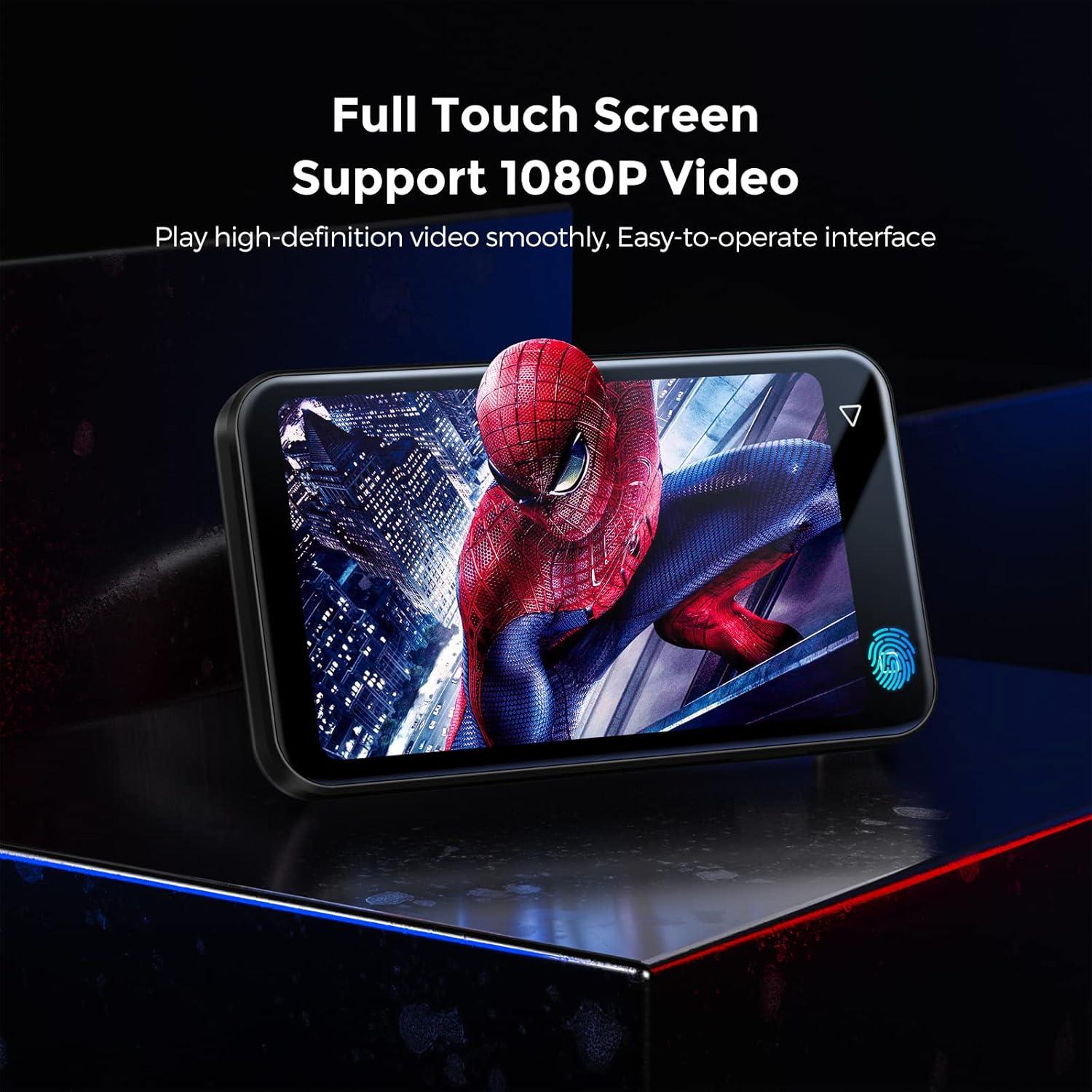 Reproductor MP3 Bluetooth TIMMKOO Q3E 72GB Pantalla Táctil 4"