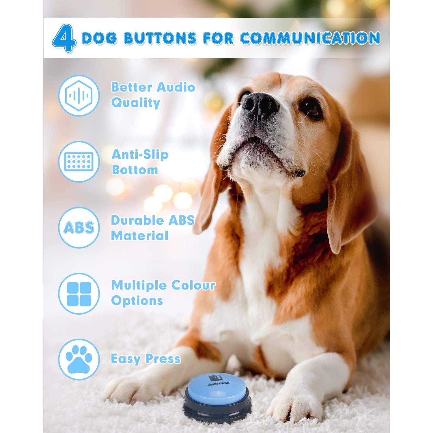 Set de 4 Botones de Comunicación para Perros Acools
