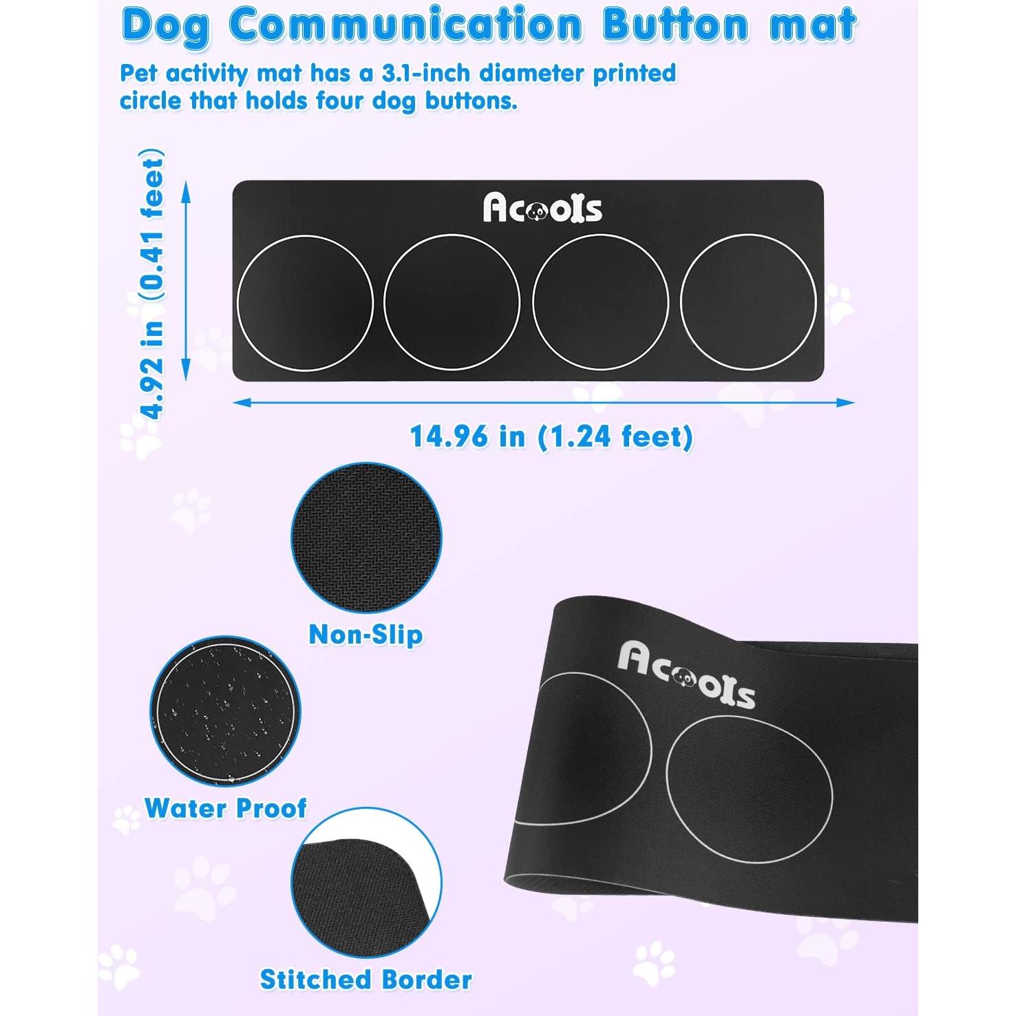 Set de 4 Botones de Comunicación para Perros Acools