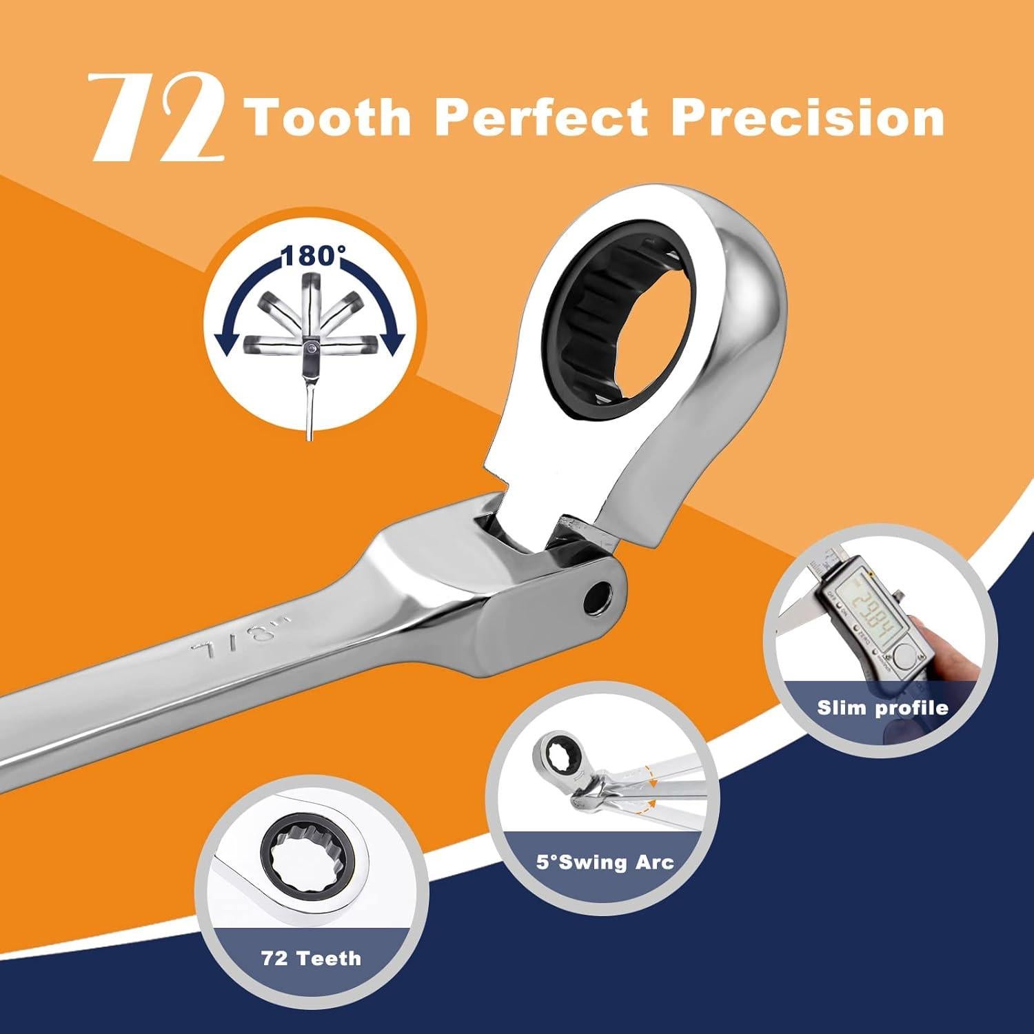 Juego de 12 llaves de carraca flexibles Qnkaa 6.35 a 22.23 mm